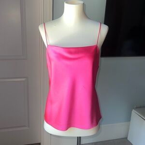 Amanda Uprichard Pink Silk Camisole Top